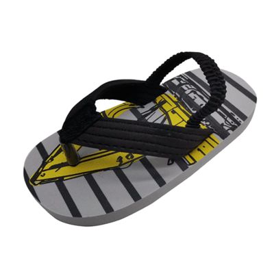 Sandals for Kids & Toddler Summer Shoes Boys Flip Elastic Strap Beach Girls Black Little Girl Flip (Grey, 18-24Months)