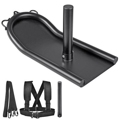 Kipika Weight Sled, Workout Sled, Fitness Strength Training Sled, Speed Training Sled for Athletic Exercise, Speed Improvement, Easily Through Obstacles, Suitable for 1" & 2" Weight Plate (B- Black)