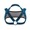 JOCKMAIL Mens Mesh Crop Top Sexy Body Chest Muscle Tops Harness Men Shoulder Bandage (Blue, S/M)