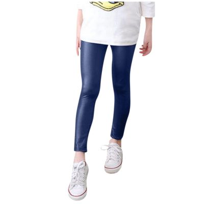 Children Trousers Leggings Kids Classic Baby Girls Elastic Pencil Pants Soft Elegant Girls Jeans (Navy, 6-8Years)