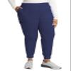 Cherokee Women's Scrub Jogger Pants Modern Classic Fit Mid Rise Bottom with 5 Pockets, Elastic Knit Waistband - WW115P, XS Petite, Navy view 1