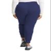 Cherokee Women's Scrub Jogger Pants Modern Classic Fit Mid Rise Bottom with 5 Pockets, Elastic Knit Waistband - WW115P, XS Petite, Navy view 4