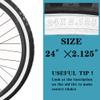 2 Pack 24"x2.125" Inch Cruiser Bike Tire White Wall Pair Replacement Bicycle Tires with Levers view 3