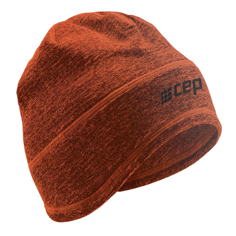 CEP Winter Run Beanie, Unisex, Dark Orange Melange, One Size
