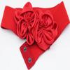 ALAIX Women's Wide Belt Stretchy Chunky Waist Belt Dress Belts Big Flower Cinch Belts Elastic Belts for Women view 3