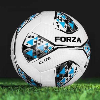 FORZA Match Club Soccer Balls - Ball Sizes: 3, 4 & 5 - Multiple Pack Sizes (Pack of 30, White & Blue Size 3)