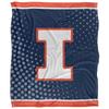 University of Illinois Blanket, 50"x60" Logo Dots, University of Illinois, Silky Touch Super Soft Throw Blanket view 2
