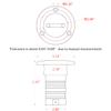 AMYSPORTS Stainless Hardware Fuel Cap Marine Water Yacht Gas Cap Boat Key Steel Fuel Filler Deck SUS316 2'' view 2