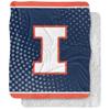 University of Illinois Blanket, 50"x60" Logo Dots, University of Illinois, Silky Touch Sherpa Back Super Soft Throw Blanket view 1