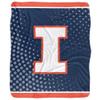 University of Illinois Blanket, 50"x60" Logo Dots, University of Illinois, Silky Touch Sherpa Back Super Soft Throw Blanket view 2