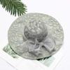 BCDlily Summer Beach Hats for Women, Women's Derby Hats Wide Brim Tea Party Hats Cocktail Fascinator Dress Cap Grey view 2