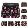 MESHELEY Custom Underwear Personalized for Men Boyfriend Husband Boxer Briefs with Photo Face Valentines Day Gifts for Him Small view 1