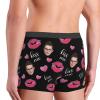 MESHELEY Custom Underwear Personalized for Men Boyfriend Husband Boxer Briefs with Photo Face Valentines Day Gifts for Him Small view 3