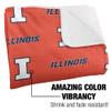 University of Illinois Blanket, 50"x60" Logo Pattern, University of Illinois, Silky Touch Sherpa Back Super Soft Throw Blanket view 3