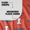 University of Illinois Blanket, 50"x60" Logo Pattern, University of Illinois, Silky Touch Sherpa Back Super Soft Throw Blanket view 4