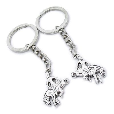 5 Pieces Keychain Keyring Door Car Key Chain Ring Tag Charms Supplies CM7X4N Equestrian Horse Athlete