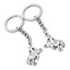 5 Pieces Keychain Keyring Door Car Key Chain Ring Tag Charms Supplies CM7X4N Equestrian Horse Athlete view 1