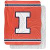 University of Illinois Blanket, 50"x60" Primary Logo, University of Illinois, Silky Touch Sherpa Back Super Soft Throw Blanket view 1