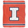University of Illinois Blanket, 50"x60" Primary Logo, University of Illinois, Silky Touch Sherpa Back Super Soft Throw Blanket view 2