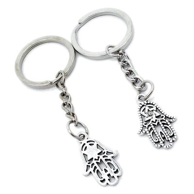10 Pieces Keychain Keyring Door Car Key Chain Ring Tag Charms Supplies E7YM8U Hamesh Hamsa Hand of Fatima
