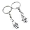 10 Pieces Keychain Keyring Door Car Key Chain Ring Tag Charms Supplies E7YM8U Hamesh Hamsa Hand of Fatima view 1