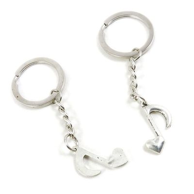 5 Pieces Keychain Keyring Door Car Key Chain Ring Tag Charms Supplies K9RP3Y Music Musical Note