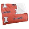 University of Illinois Blanket, 50"x60" Logo Pattern, University of Illinois, Silky Touch Super Soft Throw Blanket view 3
