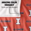 University of Illinois Blanket, 50"x60" Logo Pattern, University of Illinois, Silky Touch Super Soft Throw Blanket view 4