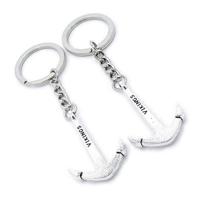 10 Pieces Keychain Keyring Door Car Key Chain Ring Tag Charms Supplies GM8U5H Vikings Boat Anchor