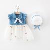 AnFeng Fashion Girls Dress Tulle Flower Princess Dress Short Sleeve A Line Dress Summer Outfit Sunflower (White, 6-12 Months) view 2