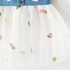 AnFeng Fashion Girls Dress Tulle Flower Princess Dress Short Sleeve A Line Dress Summer Outfit Sunflower (White, 6-12 Months) view 4