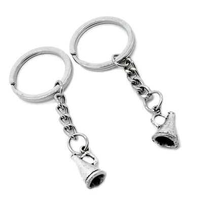 5 Pieces Keychain Keyring Door Car Key Chain Ring Tag Charms Supplies R6ZK8Y Horn Loudspeaker Trumpet Speaker