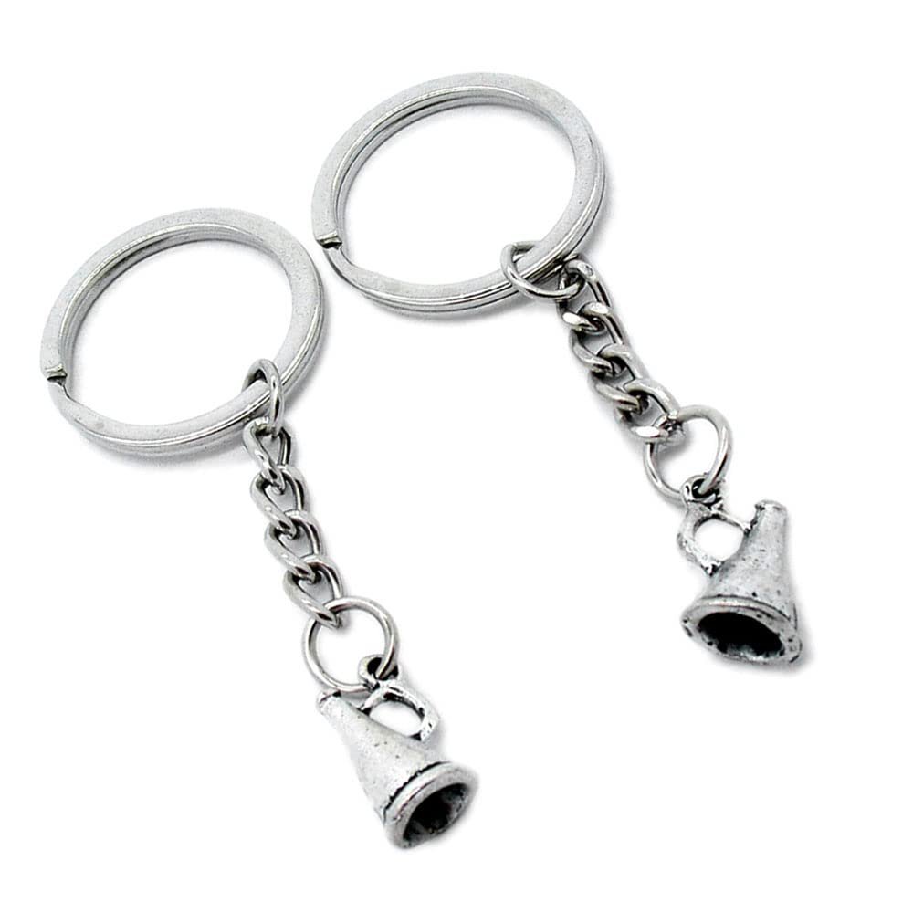 5 Pieces Keychain Keyring Door Car Key Chain Ring Tag Charms Supplies R6ZK8Y Horn Loudspeaker Trumpet Speaker
