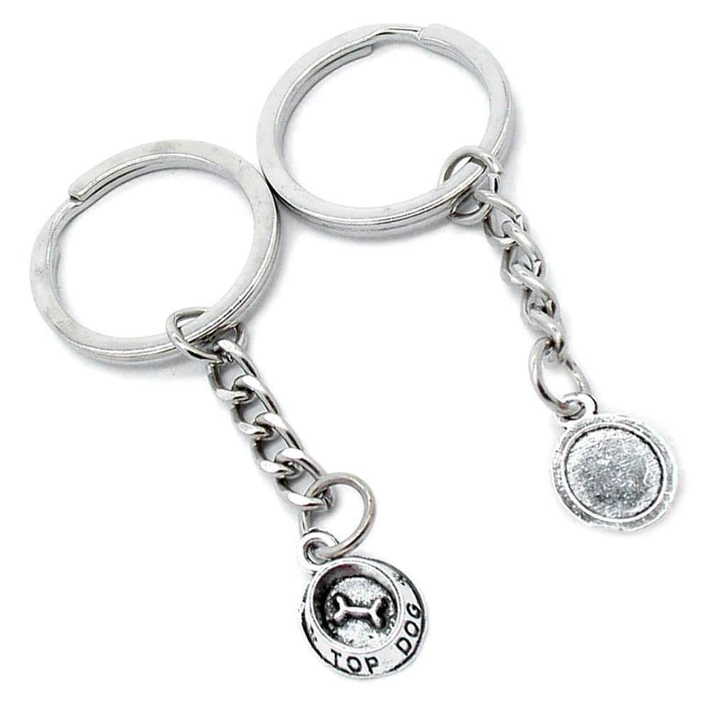 5 Pieces Keychain Keyring Door Car Key Chain Ring Tag Charms Supplies B6UP3Y Dog Food Dish