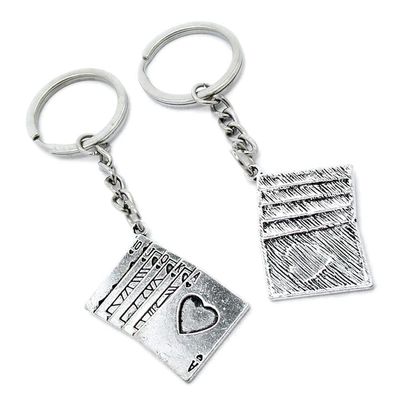 5 Pieces Keychain Keyring Door Car Key Chain Ring Tag Charms Supplies A2KE8Y Poker Straight Flush