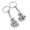10 Pieces Keychain Keyring Door Car Key Chain Ring Tag Charms Supplies JY1P4R Devil Skull Hand view 1