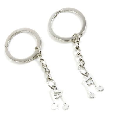 10 Pieces Keychain Keyring Door Car Key Chain Ring Tag Charms Supplies M3ON1B Music Musical Note