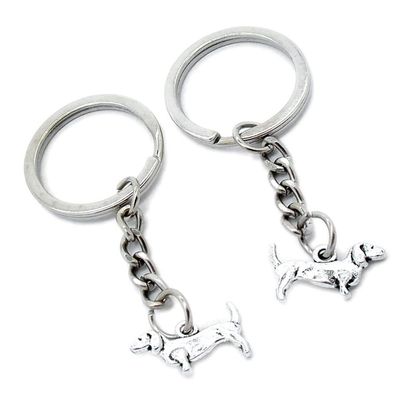 10 Pieces Keychain Keyring Door Car Key Chain Ring Tag Charms Supplies T6UE6R Dachshund Dog