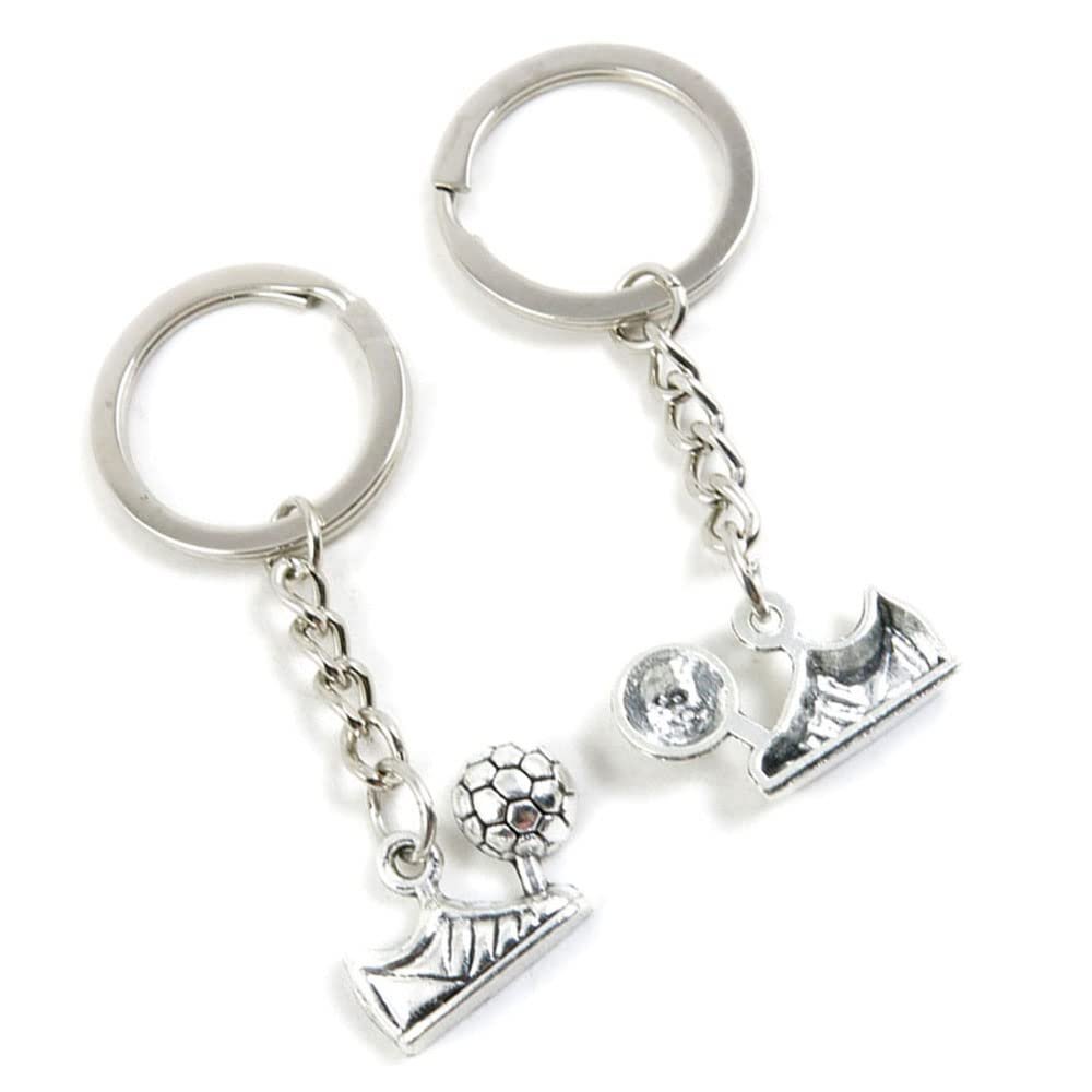 5 Pieces Keychain Keyring Door Car Key Chain Ring Tag Charms Supplies K2TZ1Y Football Shoes Soccer
