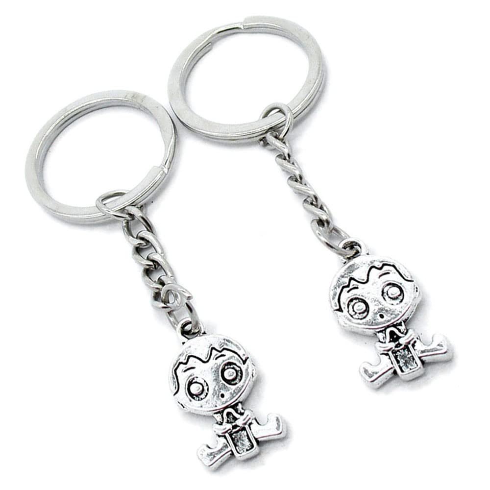 5 Pieces Keychain Keyring Door Car Key Chain Ring Tag Charms Supplies J0QM2K Female Baby Infant