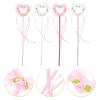 BESPORTBLE 4Pcs Glitter Wands 15.3Inch Fairy Wands with Ribbons- Costume Props for Christmas Birthday Wedding Party Cosplay Favors Role Play view 4