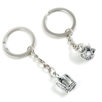 5 Pieces Keychain Keyring Door Car Key Chain Ring Tag Charms Supplies A2XL4Y 3D Crown