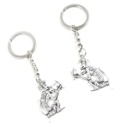 10 Pieces Keychain Keyring Door Car Key Chain Ring Tag Charms Supplies O3IU4T Monkey Peach