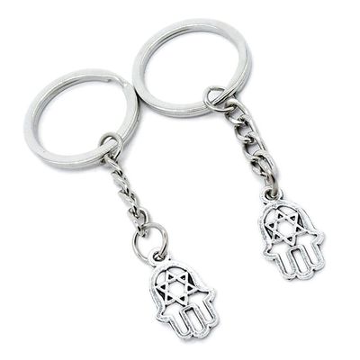 10 Pieces Keychain Keyring Door Car Key Chain Ring Tag Charms Supplies Z1ZQ4E Hamesh Hamsa Hand of Fatima