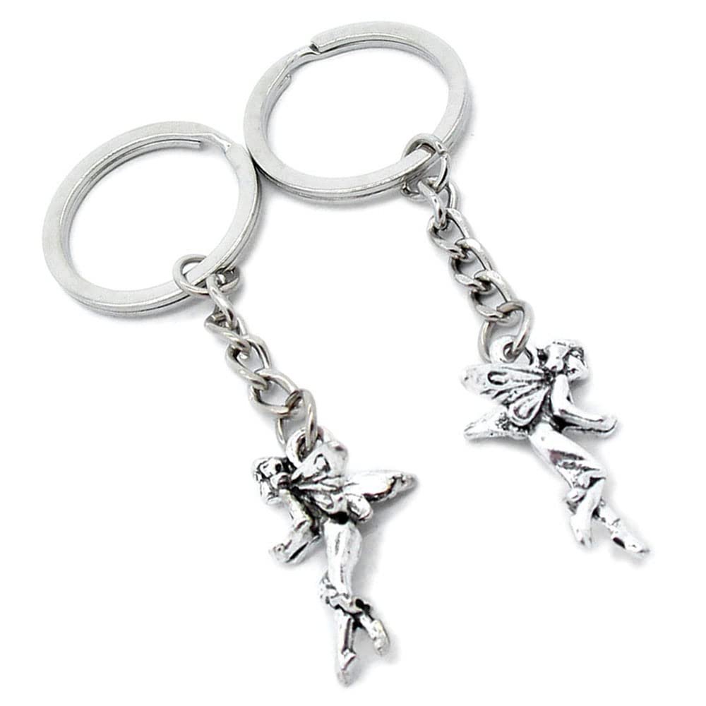 5 Pieces Keychain Keyring Door Car Key Chain Ring Tag Charms Supplies X8IJ4F Elf Fairy Angel