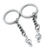 10 Pieces Keychain Keyring Door Car Key Chain Ring Tag Charms Supplies Q7NX6Y Music Musical Note view 1