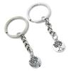 10 Pieces Keychain Keyring Door Car Key Chain Ring Tag Charms Supplies N2CD6B Oak Life String Tree Tag view 1