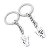 5 Pieces Keychain Keyring Door Car Key Chain Ring Tag Charms Supplies TQ2N1B I Love You Gesture Hand Sign view 1