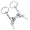 10 Pieces Keychain Keyring Door Car Key Chain Ring Tag Charms Supplies IS3D1M Pistol Gun view 1