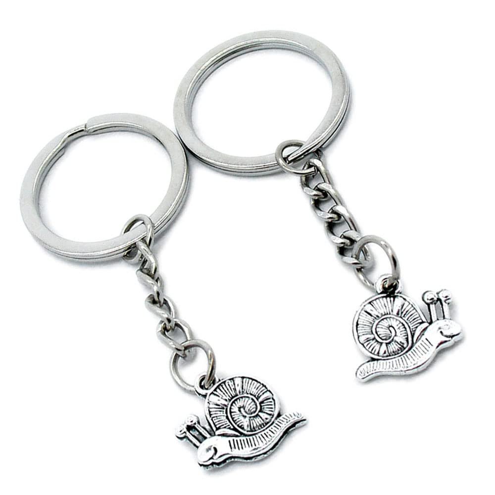 5 Pieces Keychain Keyring Door Car Key Chain Ring Tag Charms Supplies Y1MI5M Snail